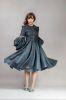 Brocade Federica 3 suit, midi skirt with tulle and wide waistband, rhinestone appliques