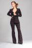 Stripes Pants Suit with flared high-waisted trousers