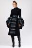 Catinca wool coat, silk embroidery on the collar, sleeves and detachable apron made from organza
