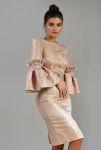 Federica 2 peach  suit with pencil skirt