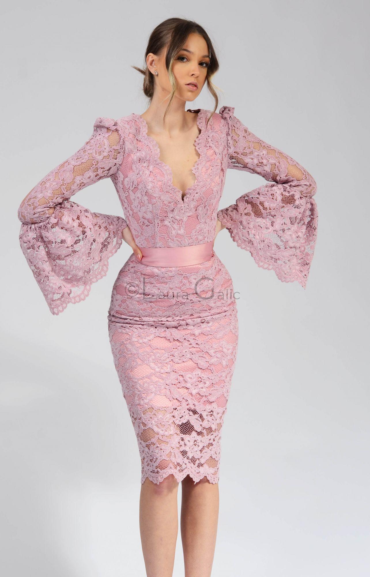 Pink lace pencil skirt outfit new arrivals