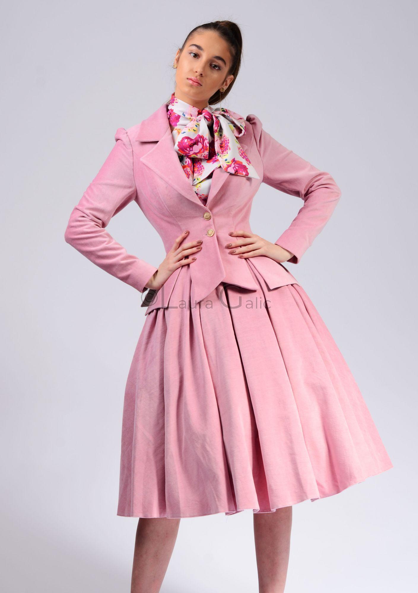 Velvet skirt suit store