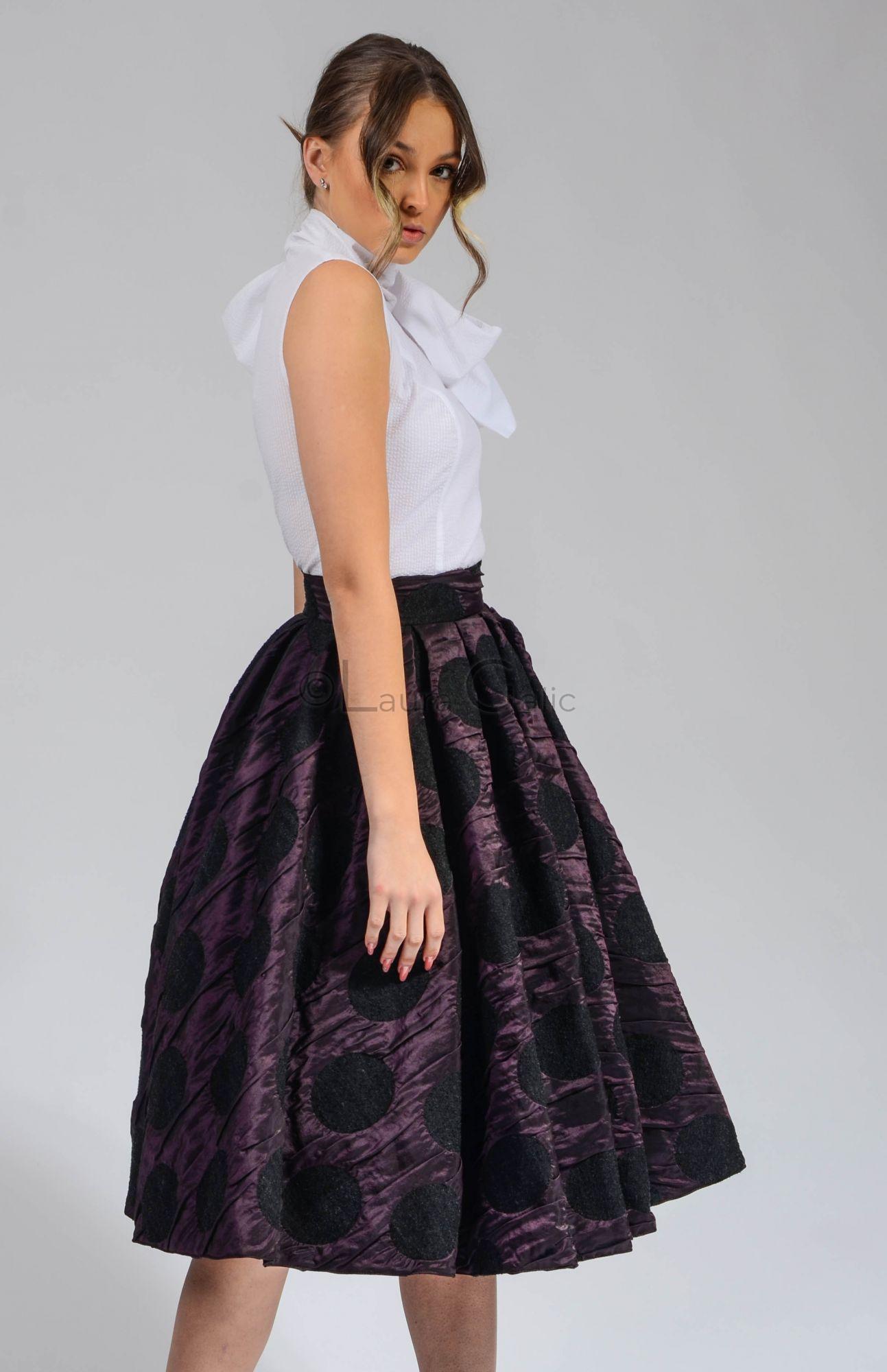 素敵でユニークな | skirt Marisa Taffeta taffeta tulle closure, zipper skirt, スカート