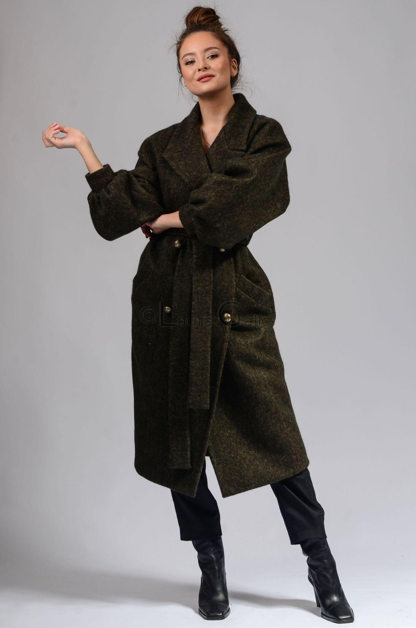 Ganni boucle wool coat kalamata on sale